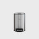 Dolphy 5L Stainless Steel Round Pedal Bin – Compact Foot Pedal Trash Can for Bathroom, Office, Hotel & Washroom Use – Silver Finish