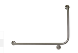 Silver stainless steel wall mount grab rail, 600 x 950 mm.