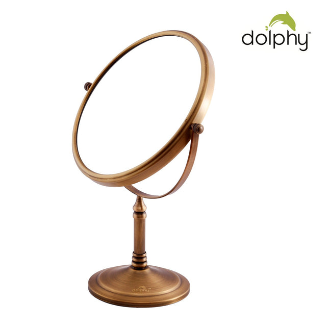 5X Magnifying Mirror Tabletop - Brass