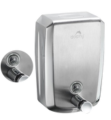 Dolphy 1000ml Manual Stainless Steel Soap Dispenser – Silver, Wall Mounted, Multi-Liquid Compatible for Bathrooms, Kitchens & Commercial Use
