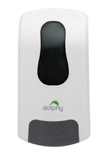 Dolphy Manual ABS Soap & Sanitiser Dispenser 1000ml Refillable White Wall Mount