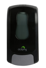 Dolphy Manual ABS Soap & Sanitiser Dispenser 1000ml Wall Mounted Black