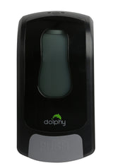 Dolphy Manual Foam Dispenser 1000ml – Wall Mounted Black ABS Unit for Liquid Soap, Foam Sanitiser, Shampoo & Lotion – Refillable & Lockable