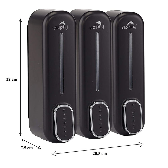 Soap Dispenser 300ML Set of 3 - Black