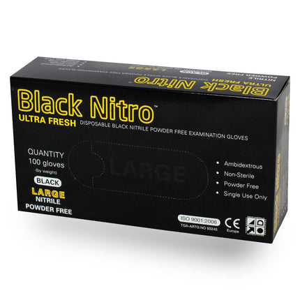 Black Nitrile Ultra Fresh Powder Free (Large)